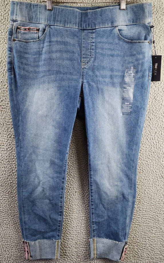 Tommy Hilfiger Plus Size TH Flex Gramercy Pull-On Skinny Jeans Women's 16W Multi