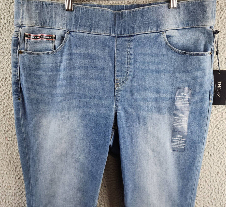 Tommy Hilfiger Plus Size TH Flex Gramercy Pull-On Skinny Jeans Women's 16W Multi