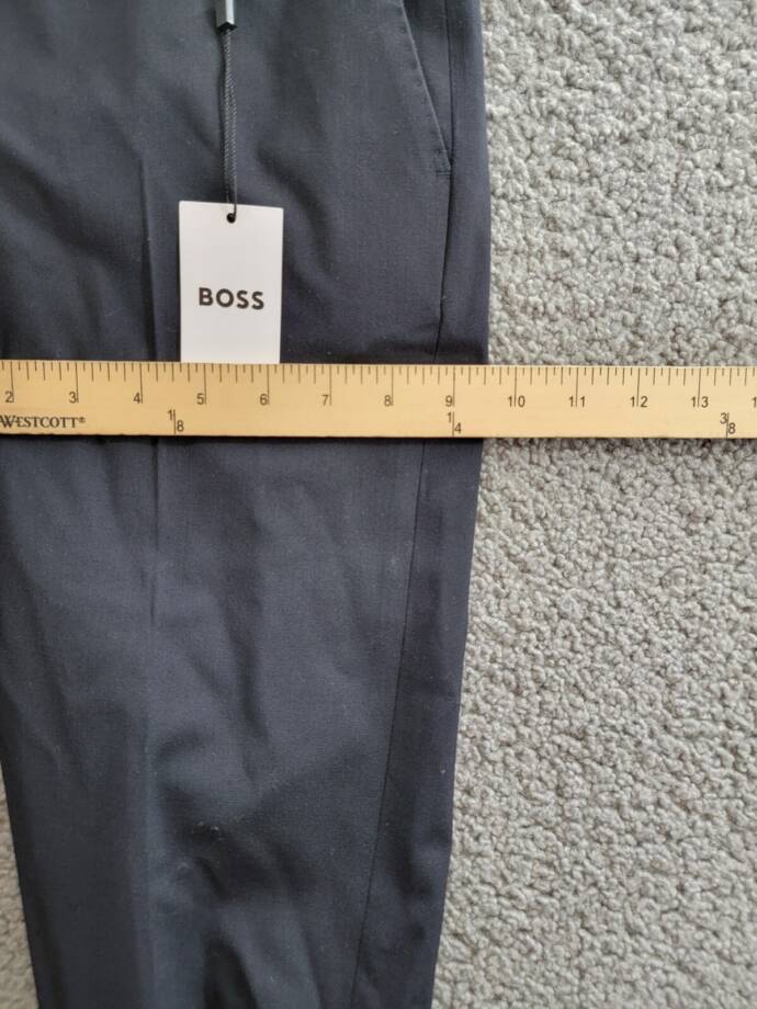 BOSS Ceremony Wool-Blend Pants Boys' 12 Black Side Pockets Button Zip Closure