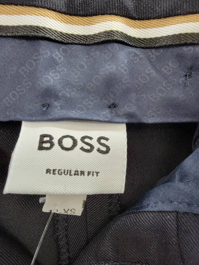 BOSS Ceremony Wool-Blend Pants Boys' 12 Black Side Pockets Button Zip Closure