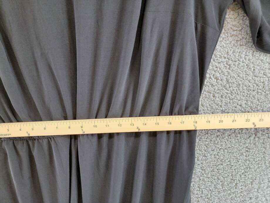 MSK Plus Size Jewel Neck Wear to Work Sheath Dress Women's 3X Black 3/4 Sleeve