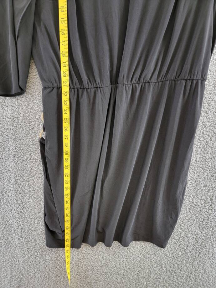MSK Plus Size Jewel Neck Wear to Work Sheath Dress Women's 3X Black 3/4 Sleeve