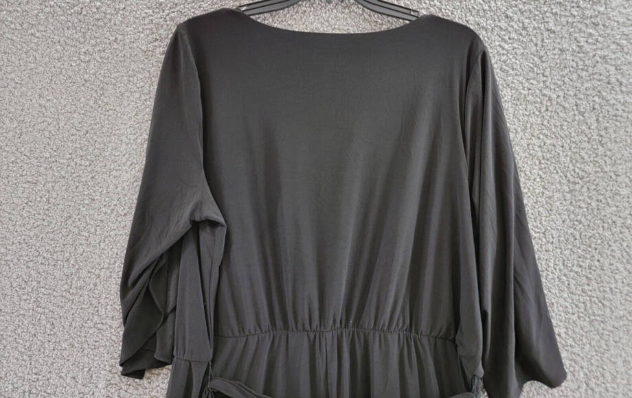 MSK Plus Size Jewel Neck Wear to Work Sheath Dress Women's 3X Black 3/4 Sleeve
