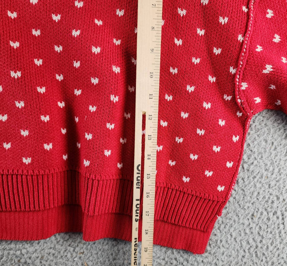 Free People Easy Street Patterned Crop Mock Sweater Women's XS Cherry Cream L/S