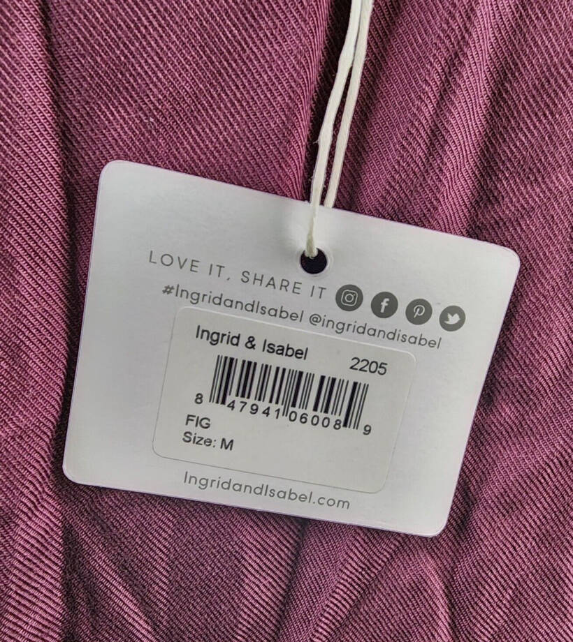 Ingrid & Isabel Reversible Maternity/Nursing Peplum Blouse Women's M Fig Button