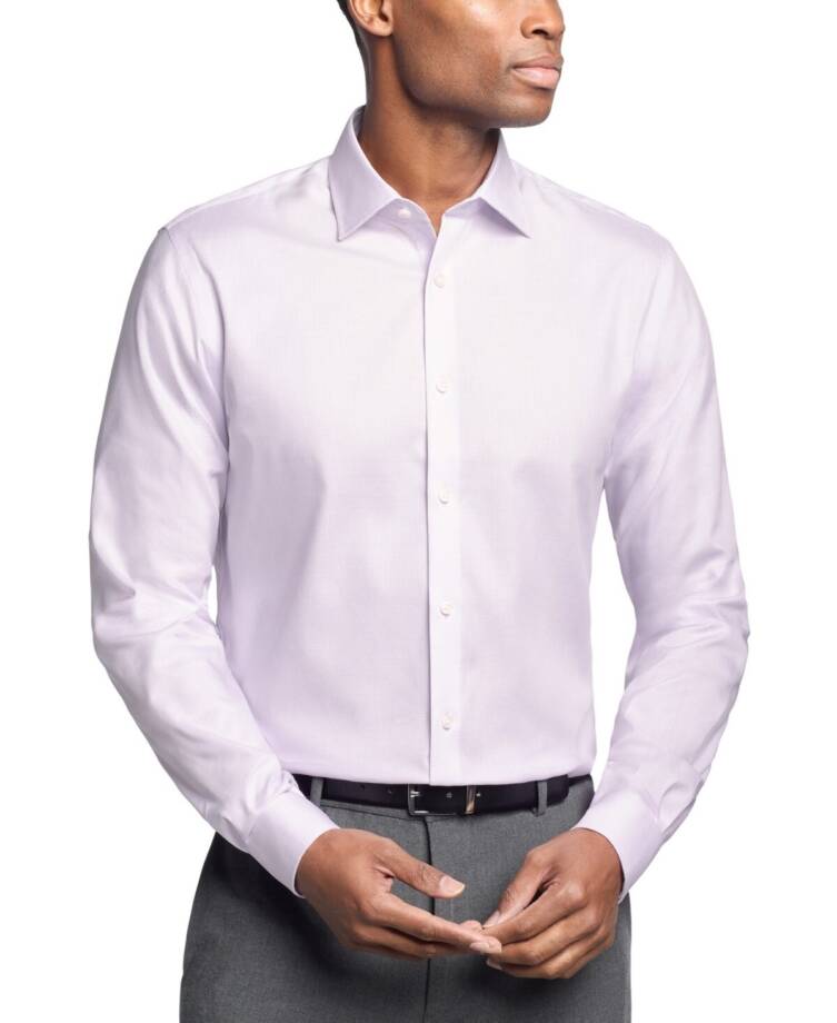 Michael Kors Ultra Wrinkle Free Dress Shirt Men's 2XL 18 36-37 Lilac