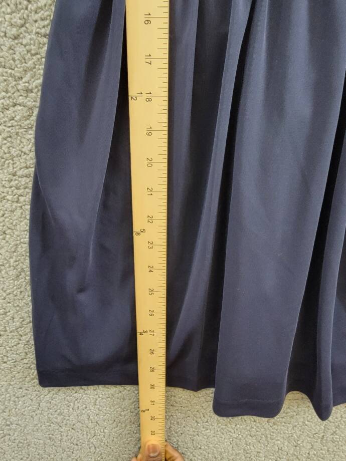 Polo Ralph Lauren Collared Crepe Dress Girls' M (8-10) Navy Button Back S/S