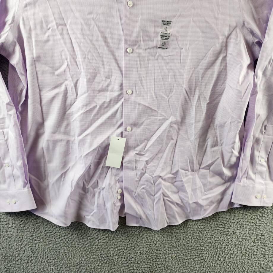 Michael Kors Ultra Wrinkle Free Dress Shirt Men's 2XL 18 36-37 Lilac