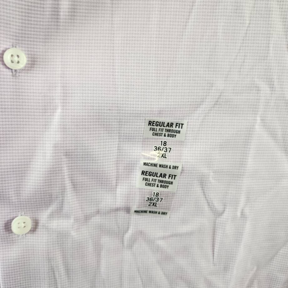 Michael Kors Ultra Wrinkle Free Dress Shirt Men's 2XL 18 36-37 Lilac
