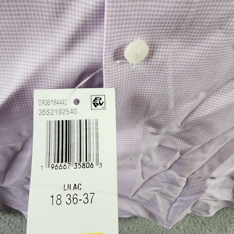 Michael Kors Ultra Wrinkle Free Dress Shirt Men's 2XL 18 36-37 Lilac