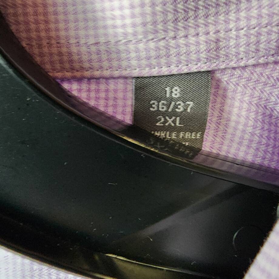 Michael Kors Ultra Wrinkle Free Dress Shirt Men's 2XL 18 36-37 Lilac
