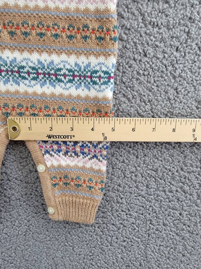 Ralph Lauren Fair Isle Wool Blend Sweater Coveralls Baby Boys' 3-6M Khaki Multi