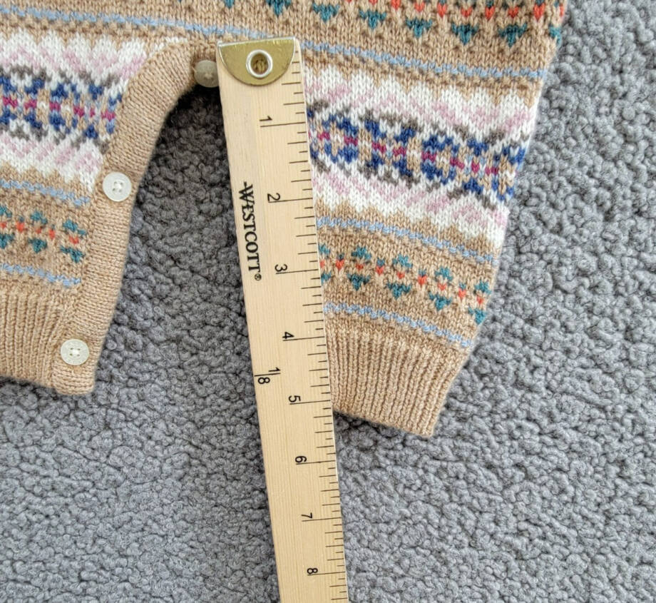 Ralph Lauren Fair Isle Wool Blend Sweater Coveralls Baby Boys' 3-6M Khaki Multi