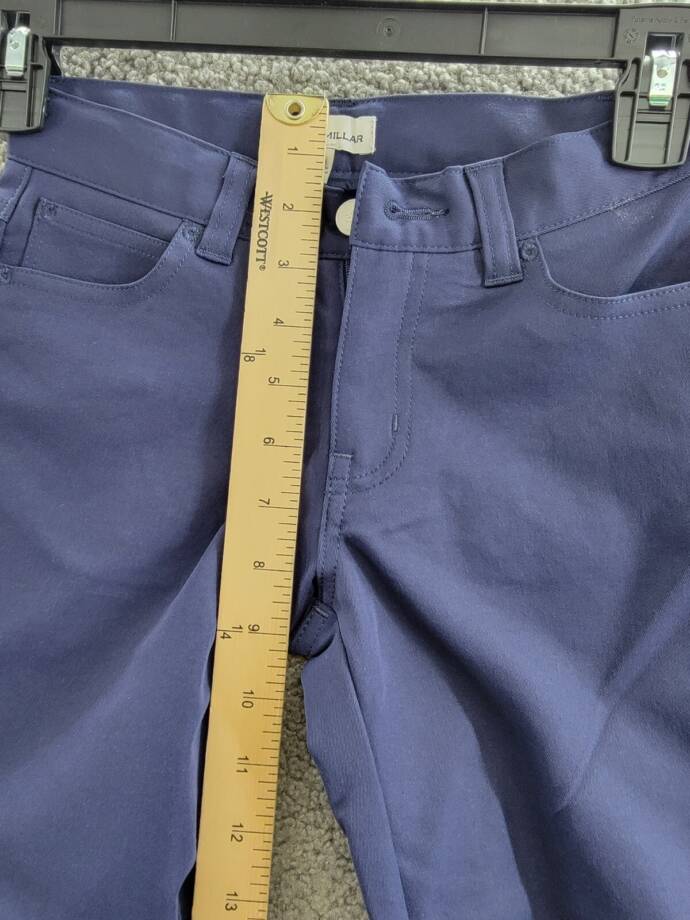 Peter Millar Youth Performance Twill Pants Boys XS (5-6) Navy Button Zip Closure