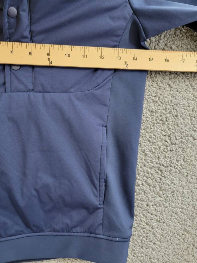 Peter Millar Pursuit Half Snap Zip Hoodie Boys' S Navy Side Pockets Long Sleeve