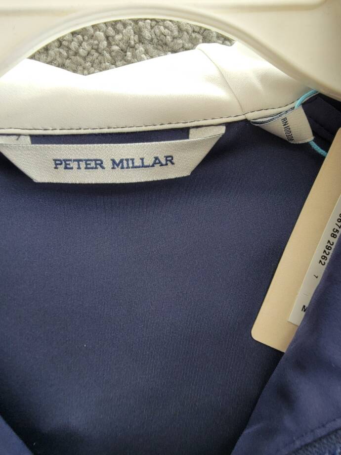 Peter Millar Pursuit Half Snap Zip Hoodie Boys' S Navy Side Pockets Long Sleeve