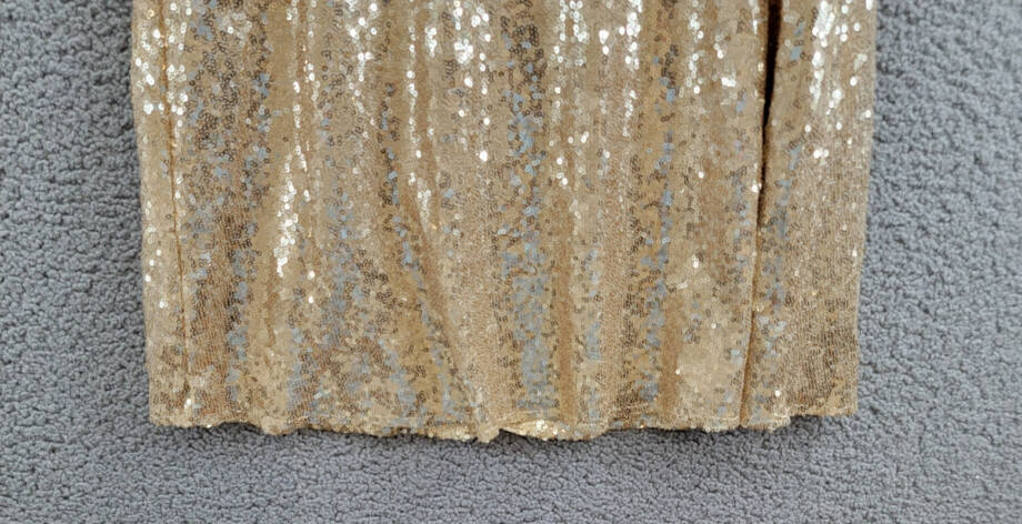 With Jules Sleeveless Sequin Swing Dress Big Girl XL Gold Straight Neck Pullover