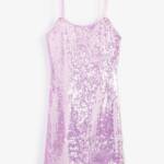 With Jules Sleeveless Sequin Bodycon Dress Big Girls L Lilac Round Neck Pullover