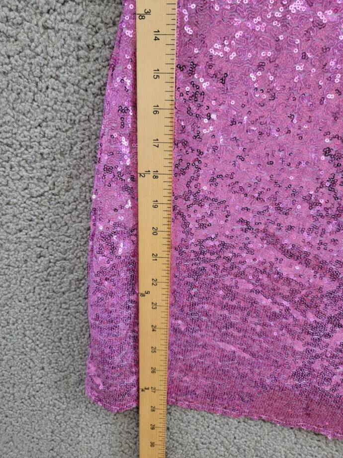 With Jules Sleeveless Sequin Bodycon Dress Big Girls L Lilac Round Neck Pullover