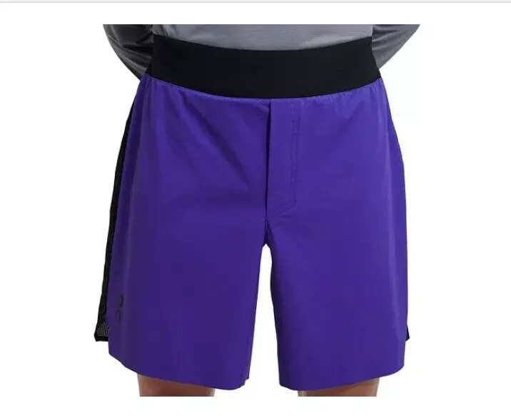 On Lightweight Active Shorts Men's XL Twilight/Black Pocket Elastic Waist PullOn
