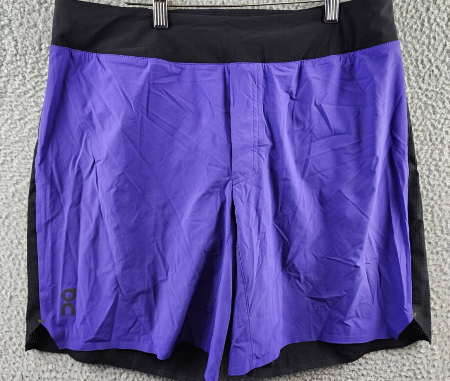 On Lightweight Active Shorts Men's XL Twilight/Black Pocket Elastic Waist PullOn