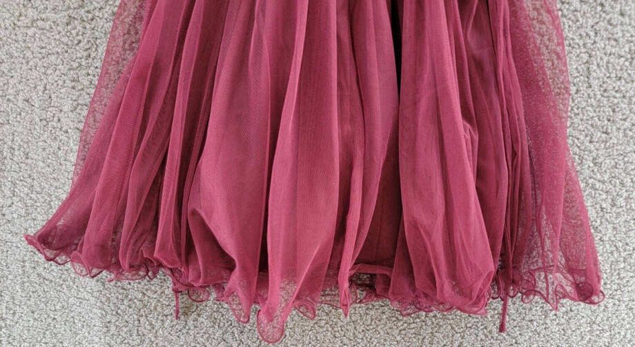 Speechless Rhinestone Bodice Special Occasion Dress Big Girls 10 Wine Back Zip