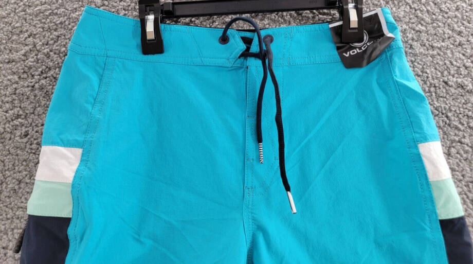 Volcom Minxed Liberators Swim Trunk Big Boys 28 Electric Blue Drawstring Waist