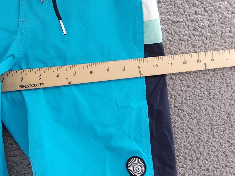 Volcom Minxed Liberators Swim Trunk Big Boys 28 Electric Blue Drawstring Waist