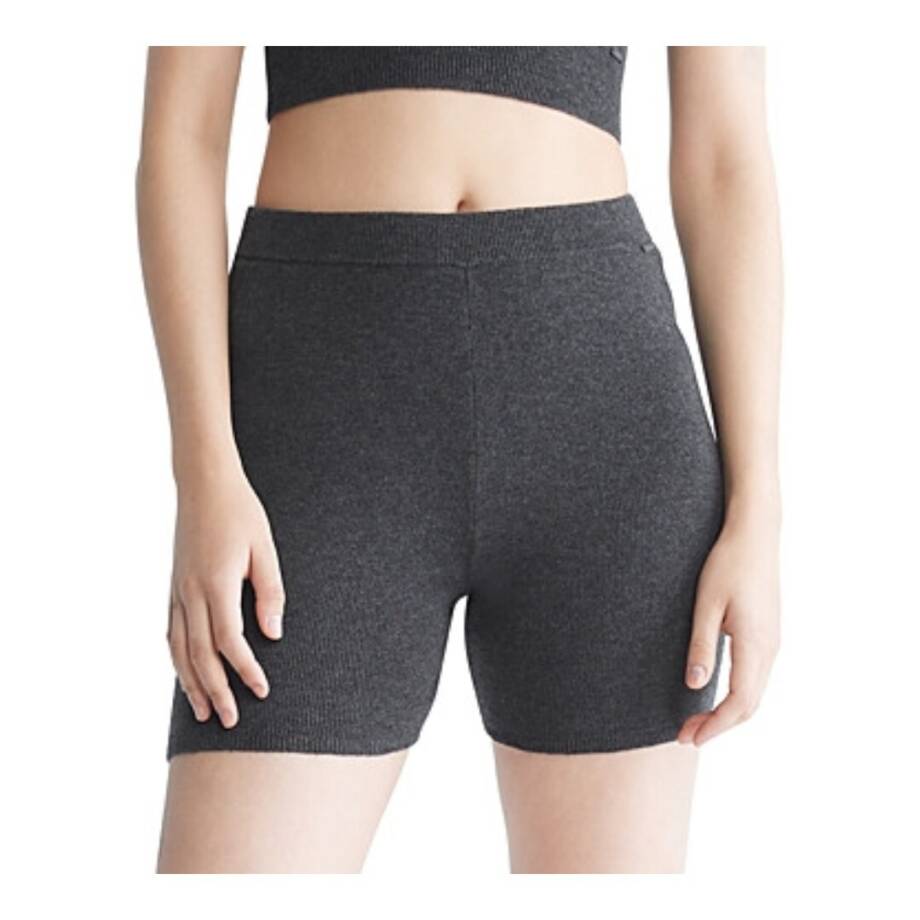 Calvin Klein Sweater Lounge Sleep Shorts Women's L Charcoal Heather Wool Blend