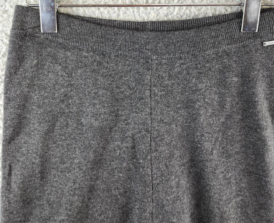 Calvin Klein Sweater Lounge Sleep Shorts Women's L Charcoal Heather Wool Blend