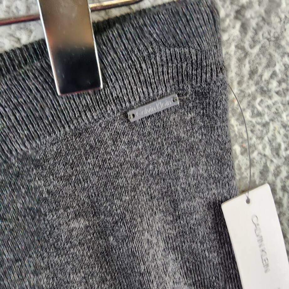 Calvin Klein Sweater Lounge Sleep Shorts Women's L Charcoal Heather Wool Blend