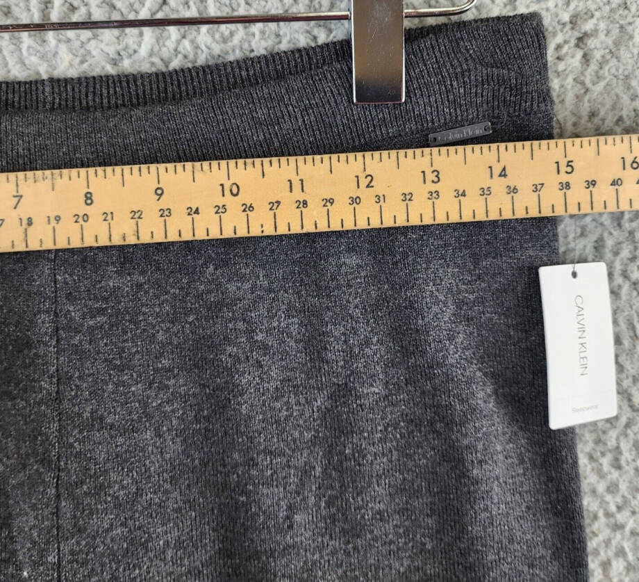 Calvin Klein Sweater Lounge Sleep Shorts Women's L Charcoal Heather Wool Blend