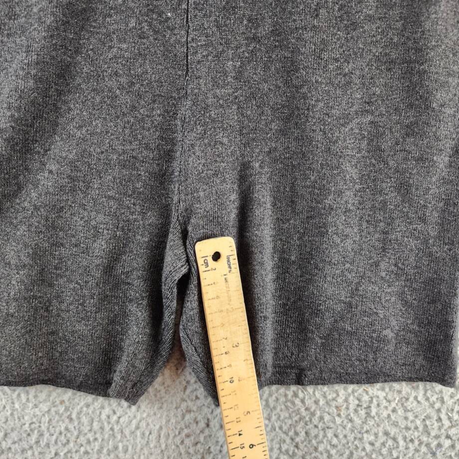Calvin Klein Sweater Lounge Sleep Shorts Women's L Charcoal Heather Wool Blend