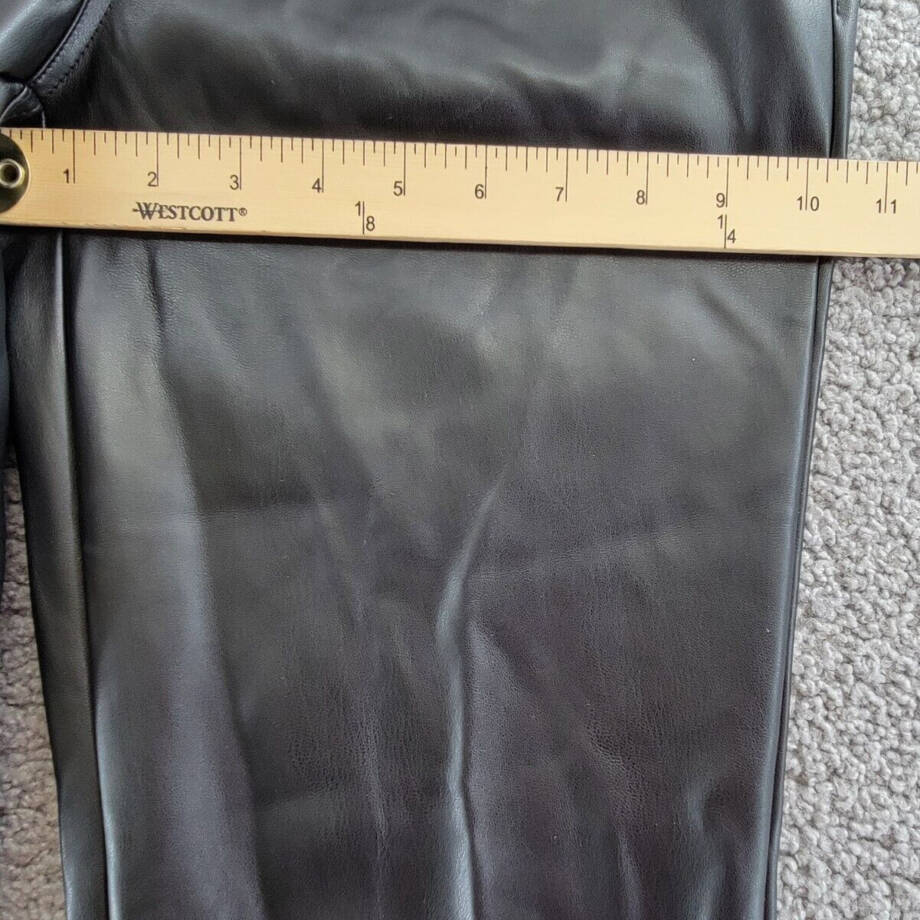 Steve Madden Loren High-Rise Faux-Leather Pants Womens 27 Black 5-Pocket Design