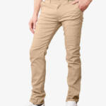 Galaxy By Harvic Chino Slim Fit Everyday Pants Men's 34/30 Khaki Button Closure~