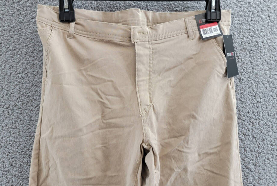 Galaxy By Harvic Chino Slim Fit Everyday Pants Men's 34/30 Khaki Button Closure~