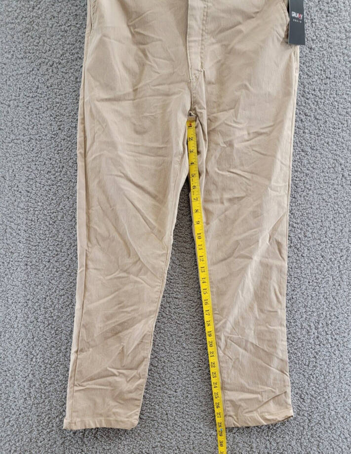 Galaxy By Harvic Chino Slim Fit Everyday Pants Men's 34/30 Khaki Button Closure~