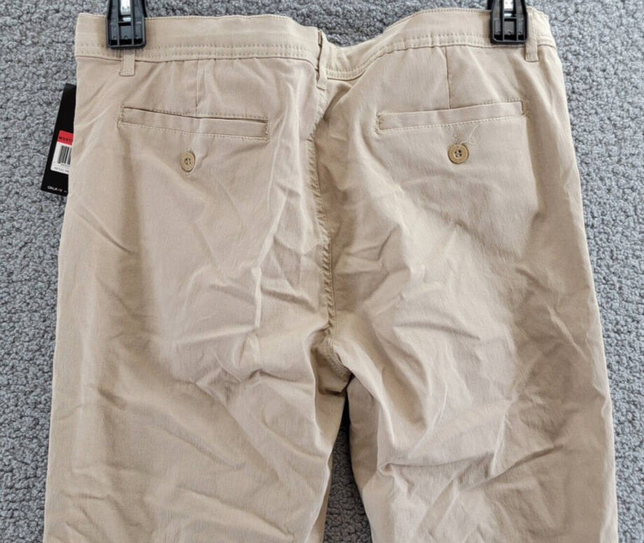 Galaxy By Harvic Chino Slim Fit Everyday Pants Men's 34/30 Khaki Button Closure~
