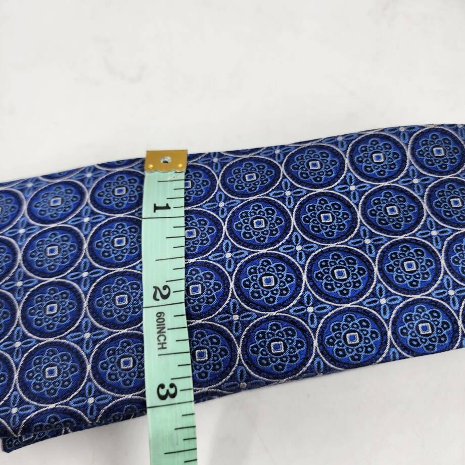 The Men's Store at Bloomingdale's Large Medallion Silk Classic Tie Men's 8 Navy