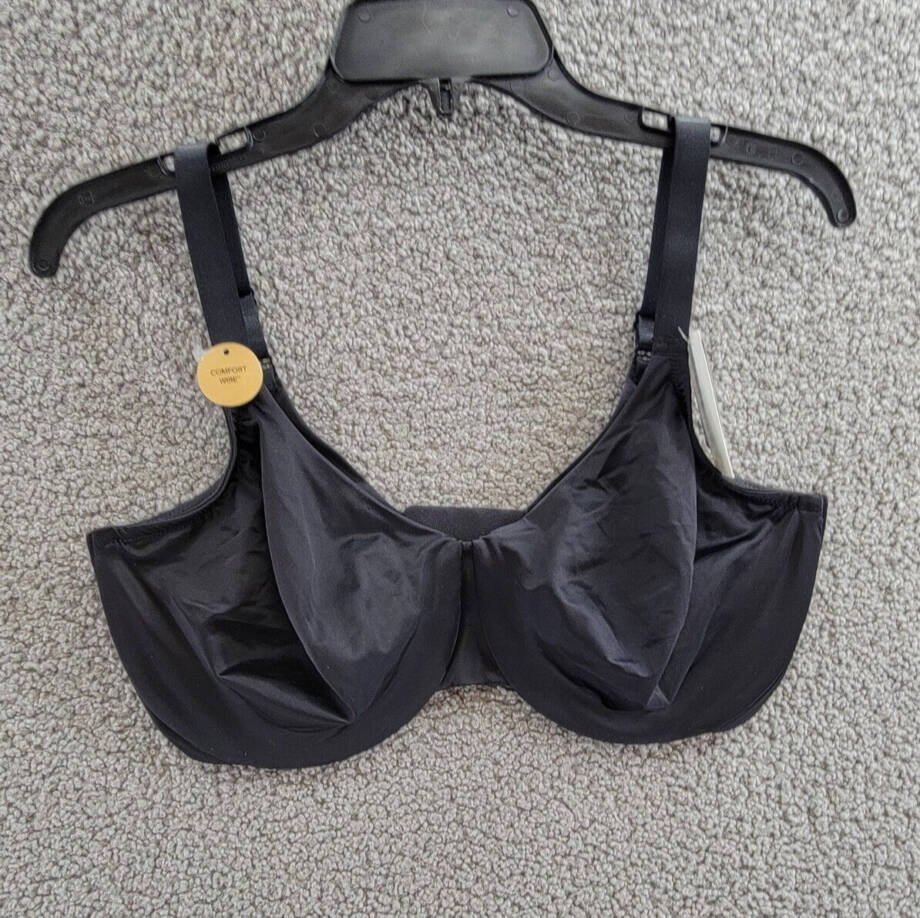 Wacoal Inner Sheen Underwire Bra Women's Plus Size 36G Black Hook & Eye Closure