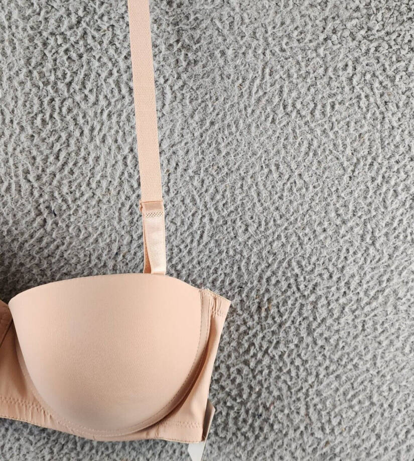 Sophie B Invisible Edge Multi-Way Push Up Bra Women's 38C Nude Hook & Eye Back