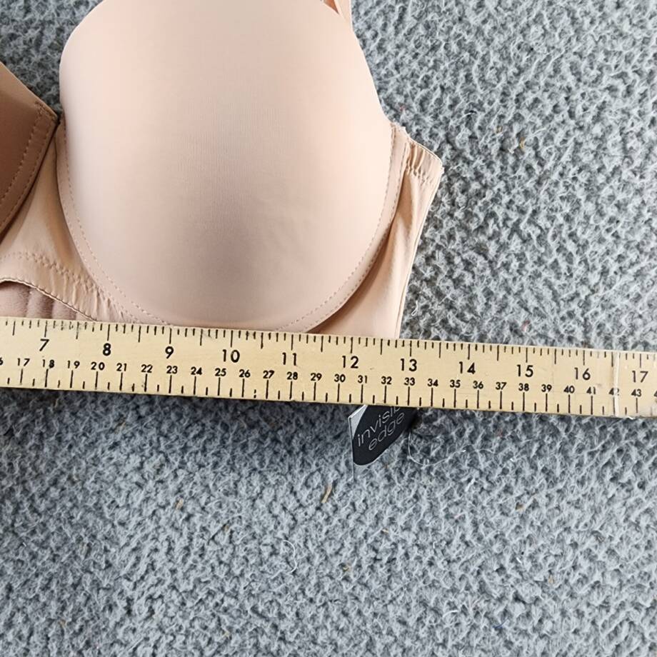 Sophie B Invisible Edge Multi-Way Push Up Bra Women's 38C Nude Hook & Eye Back