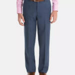 Lauren Ralph Lauren Wool Dress Pants Big Boys 14R Blue Heather Button Zipped