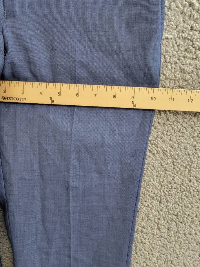 Lauren Ralph Lauren Wool Dress Pants Big Boys 14R Blue Heather Button Zipped
