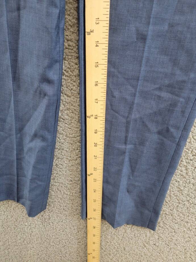 Lauren Ralph Lauren Wool Dress Pants Big Boys 14R Blue Heather Button Zipped