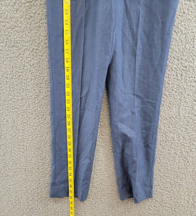 Lauren Ralph Lauren Wool Dress Pants Big Boys 14R Blue Heather Button Zipped