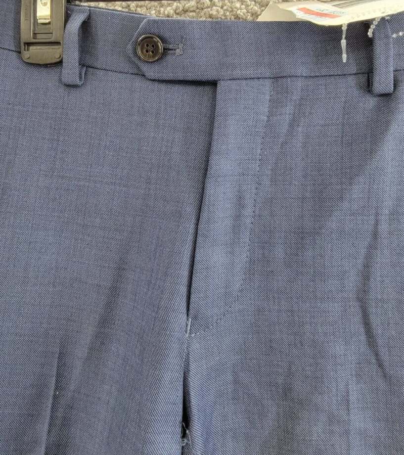 Lauren Ralph Lauren Wool Dress Pants Big Boys 14R Blue Heather Button Zipped