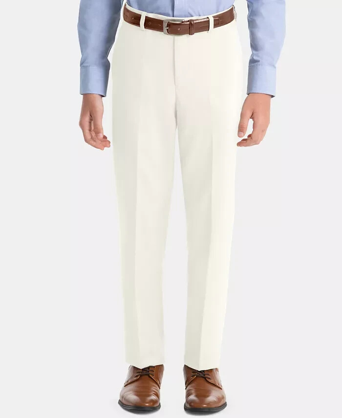 Lauren Ralph Lauren Wool Dress Pants Boys 14R Off White Zip Hook & Bar Closure