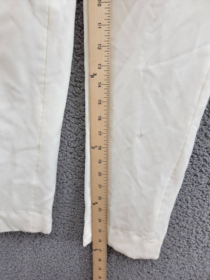 Lauren Ralph Lauren Wool Dress Pants Boys 14R Off White Zip Hook & Bar Closure