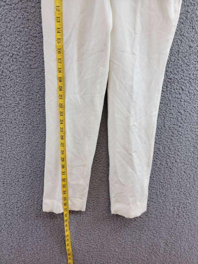 Lauren Ralph Lauren Wool Dress Pants Boys 14R Off White Zip Hook & Bar Closure